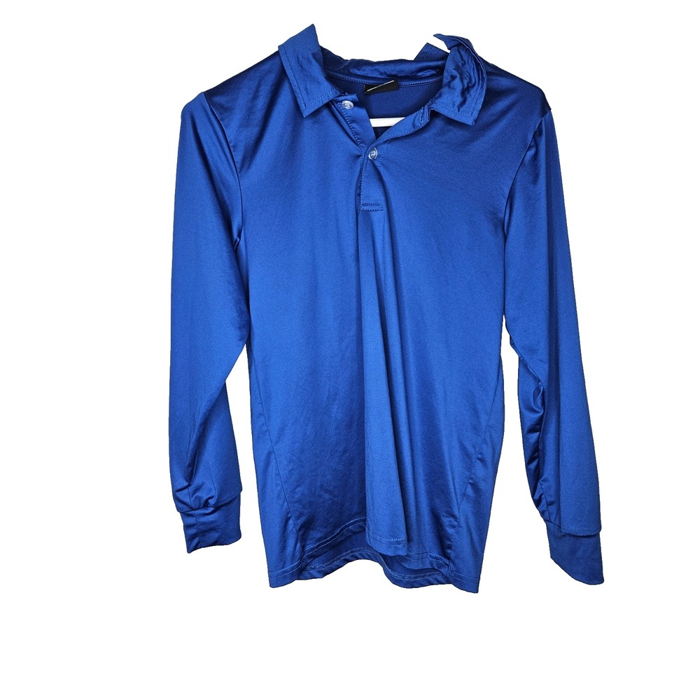 Dreammonkey Boys Blue‎ Long Sleeve Polo Shirt L 12 Athletic Preppy Casual